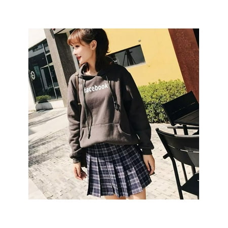 Women Girl Pleated Skirt Zipper Plaid Tennis Skirt School Cheer Live Dance Skirt